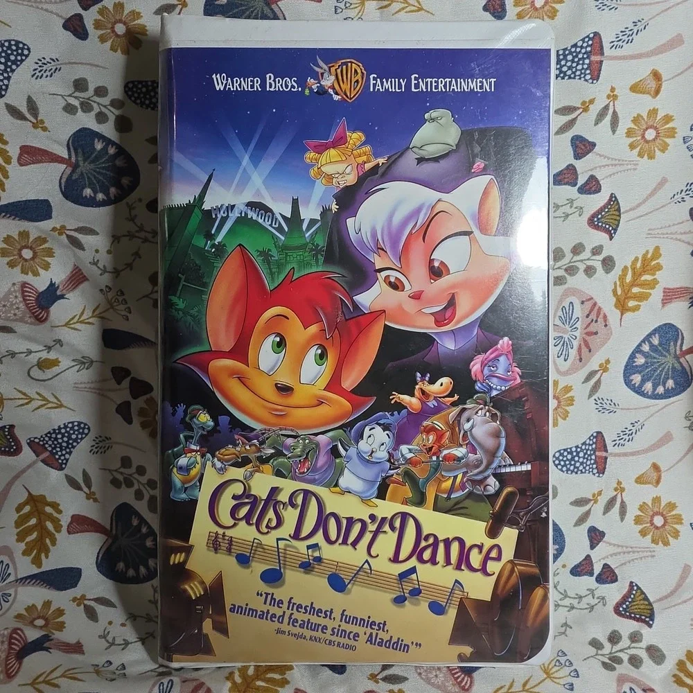 Warner Bros Cats Don't Dance VHS Kids Movie Purple 1997 Animated Musical Retro